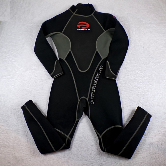 3mm Men's Size ML Pinnacle VENTURE Back Zip Wetsuit D0291-1B Black - Picture 1 of 12